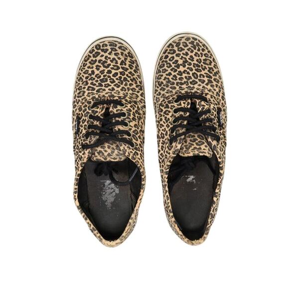 Vans Shoes Womens 7 Sneaker Authentic Low Pro Skate Casual Leopard Cheetah Brown - Picture 6 of 13